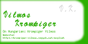 vilmos krompiger business card